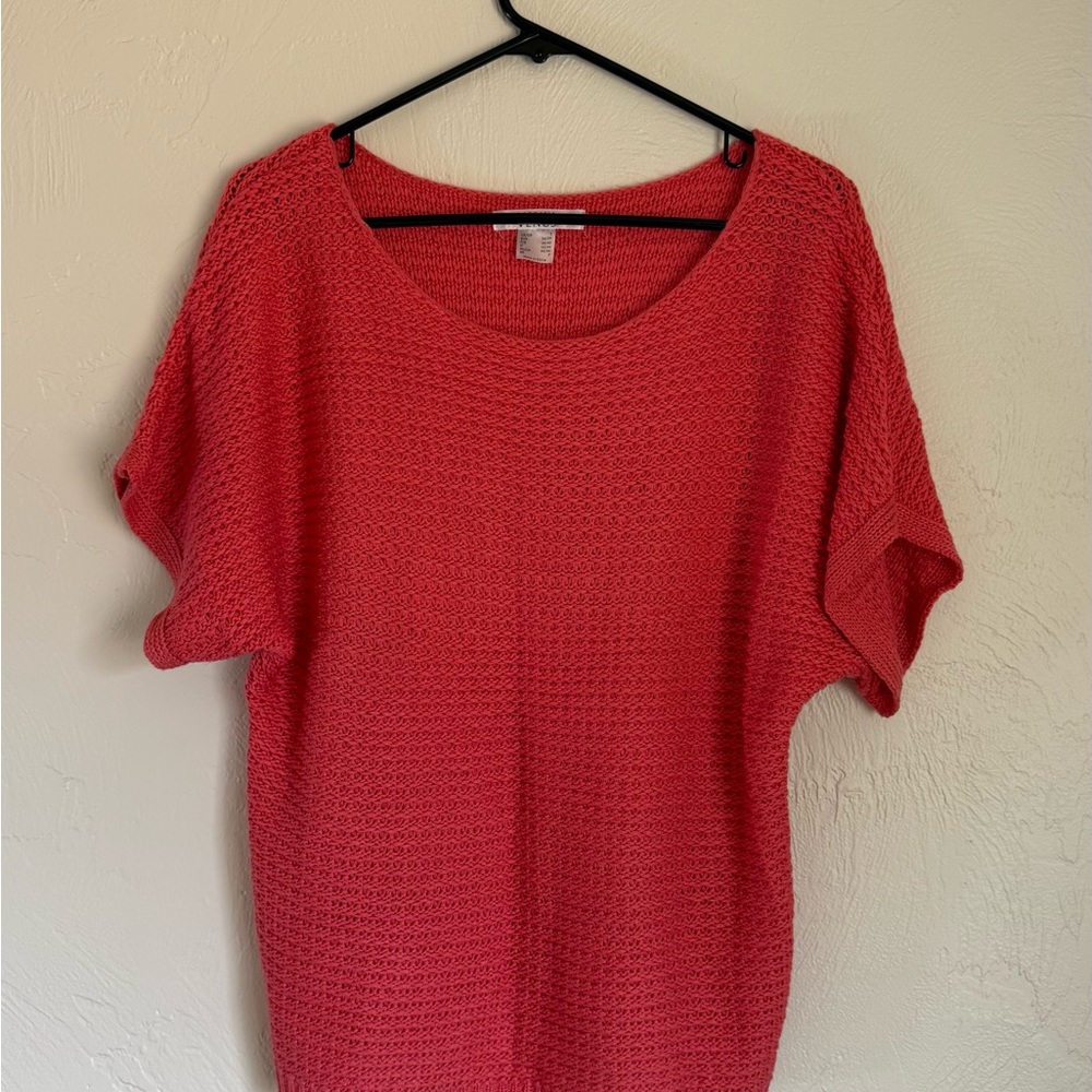 Vibrant Red Knit Top